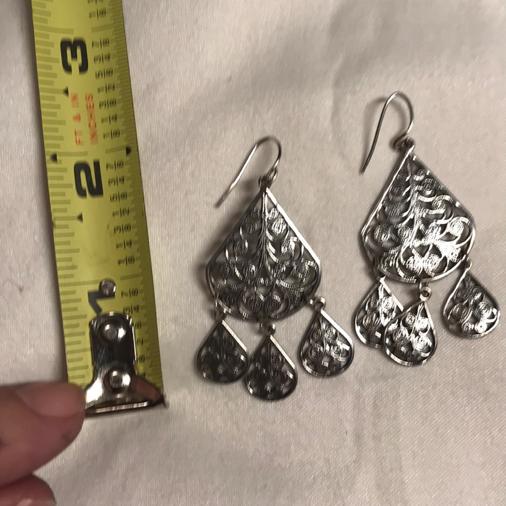 Sterling Silver Teardrop Dangle Earrings